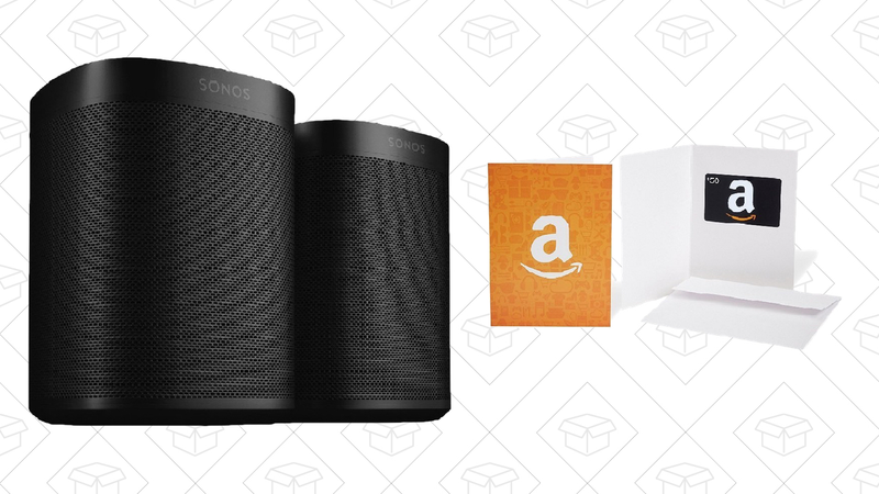 Pack de 2 altavoces SONOS One + tarjeta regalo de Amazon $50 | $398 | Amazon